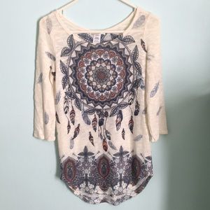 Dream catcher dressy 3/4 sleeve T-shirt